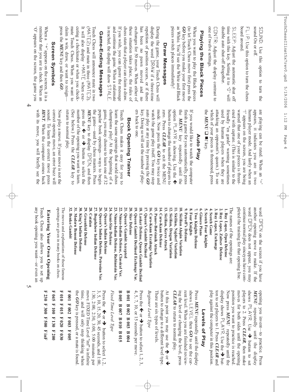 Excalibur electronic Touch Chess II 404ET User Manual | Page 3 / 7