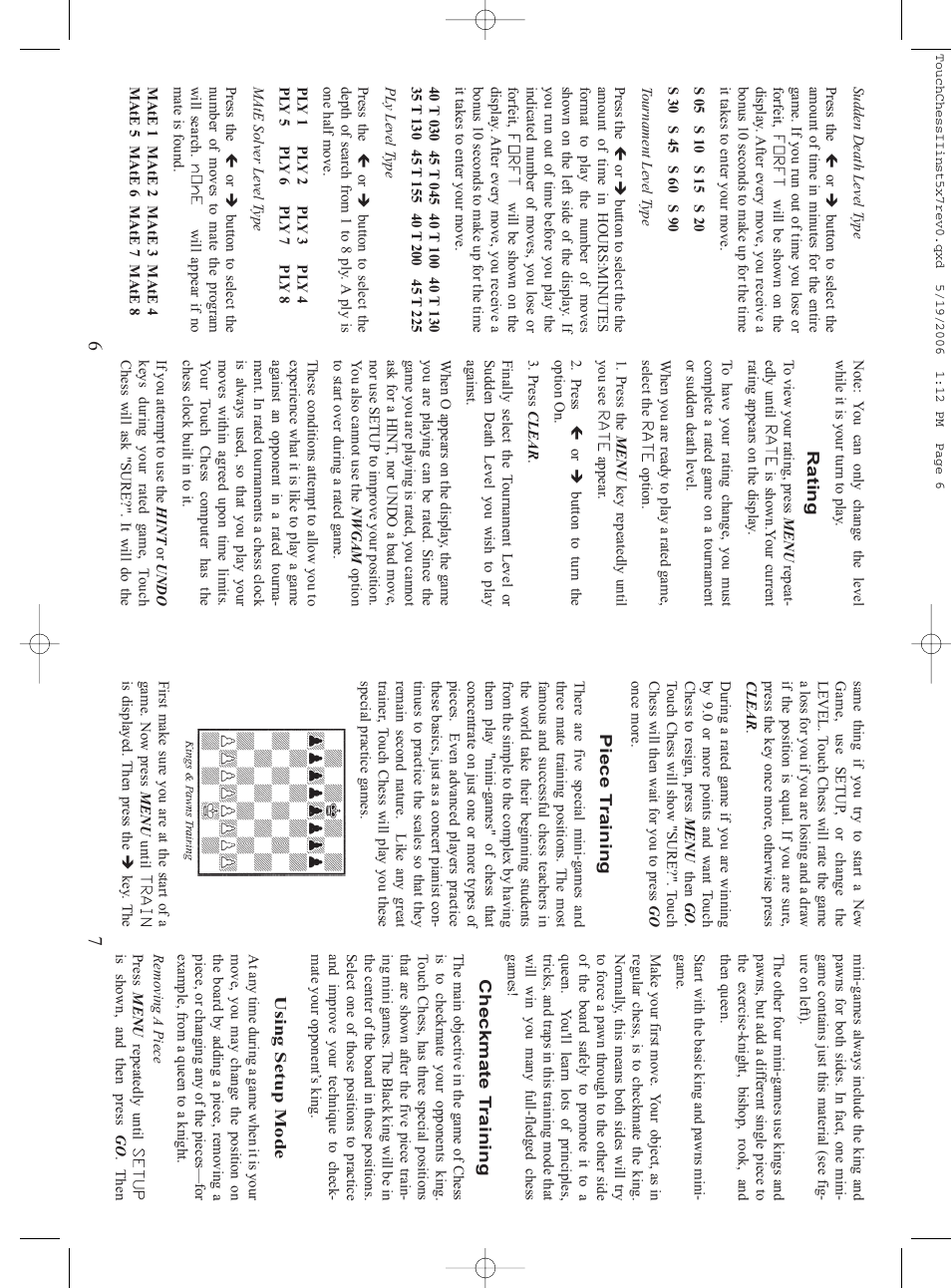 Excalibur electronic Touch Chess II 404ET User Manual | Page 4 / 7