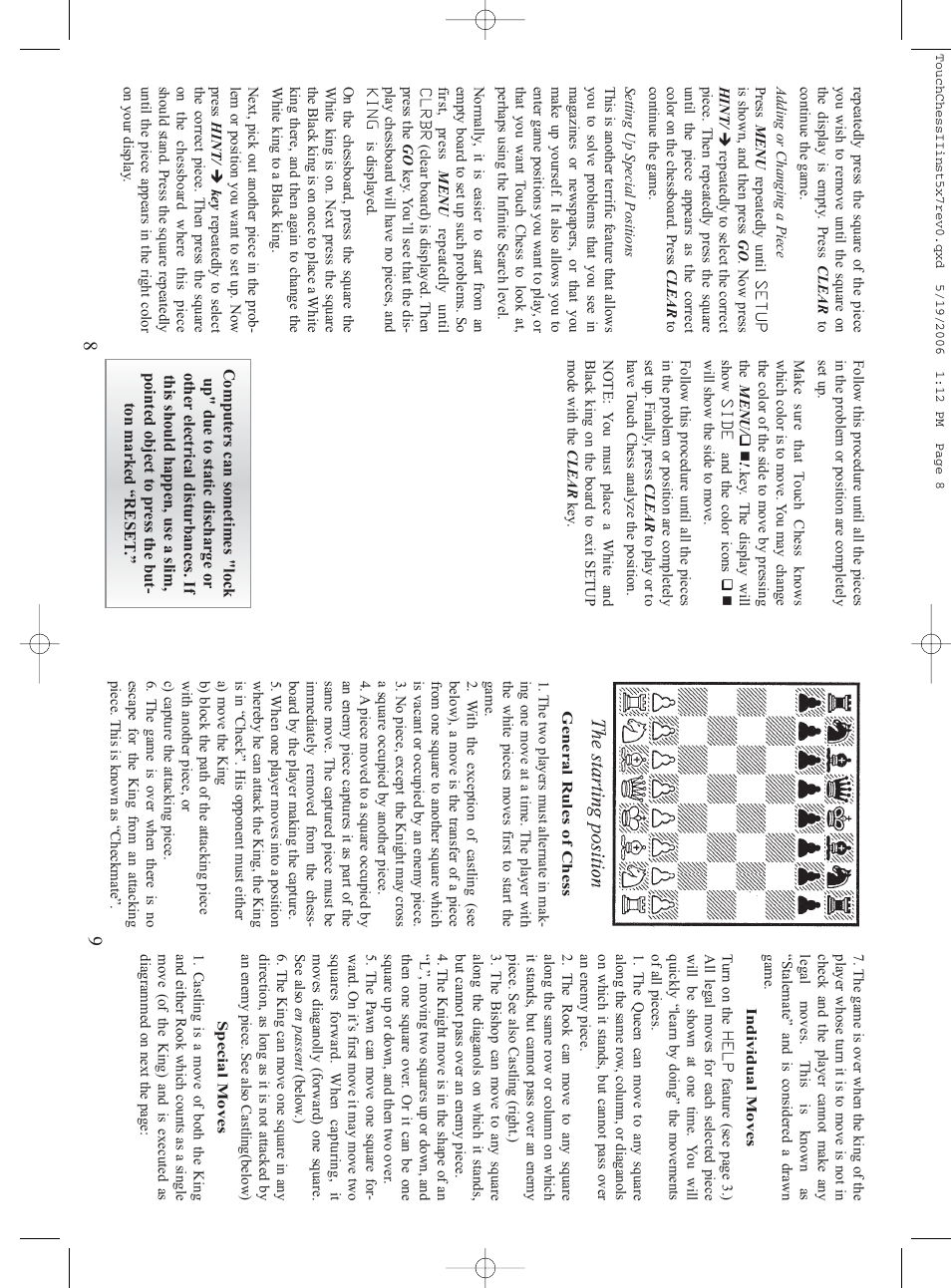 Excalibur electronic Touch Chess II 404ET User Manual | Page 5 / 7