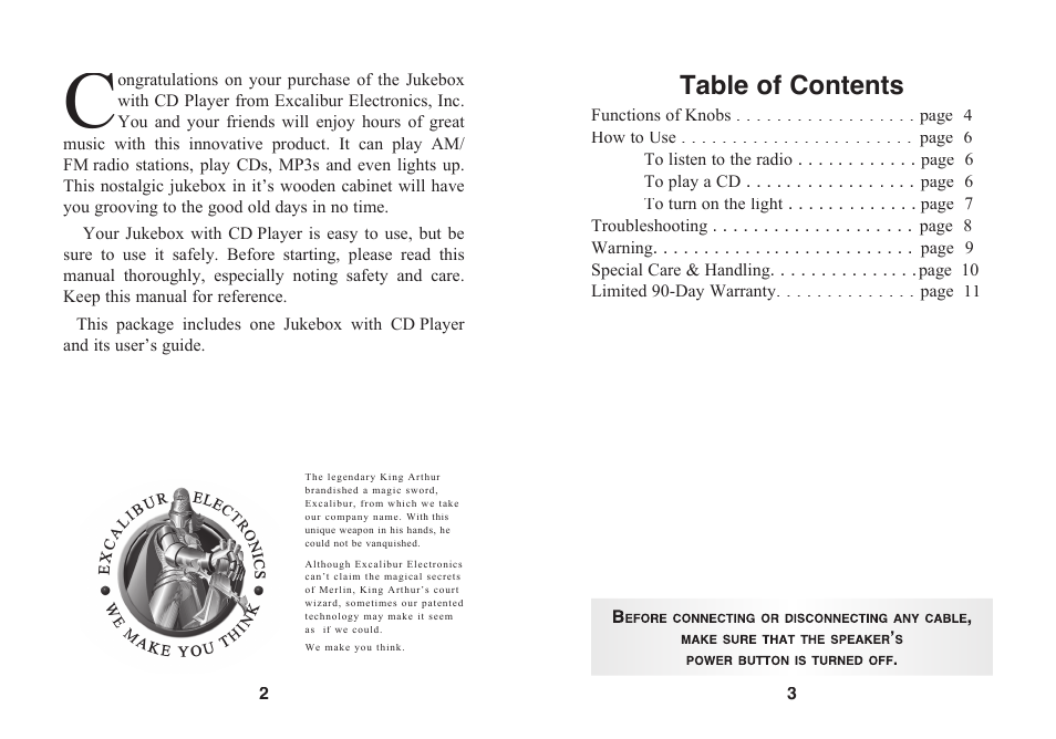 Excalibur electronic RD66 User Manual | Page 2 / 9