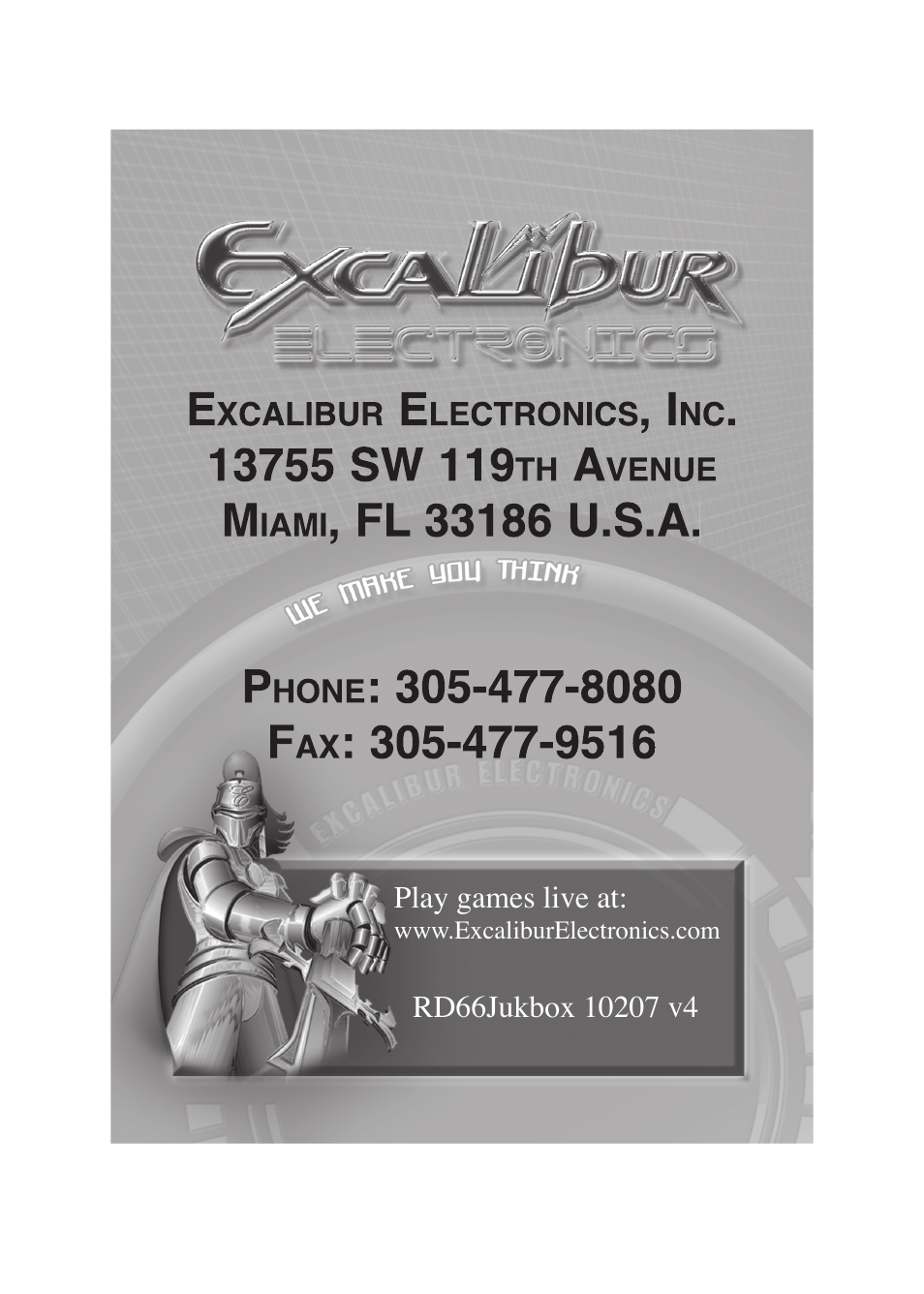 Excalibur electronic RD66 User Manual | Page 9 / 9