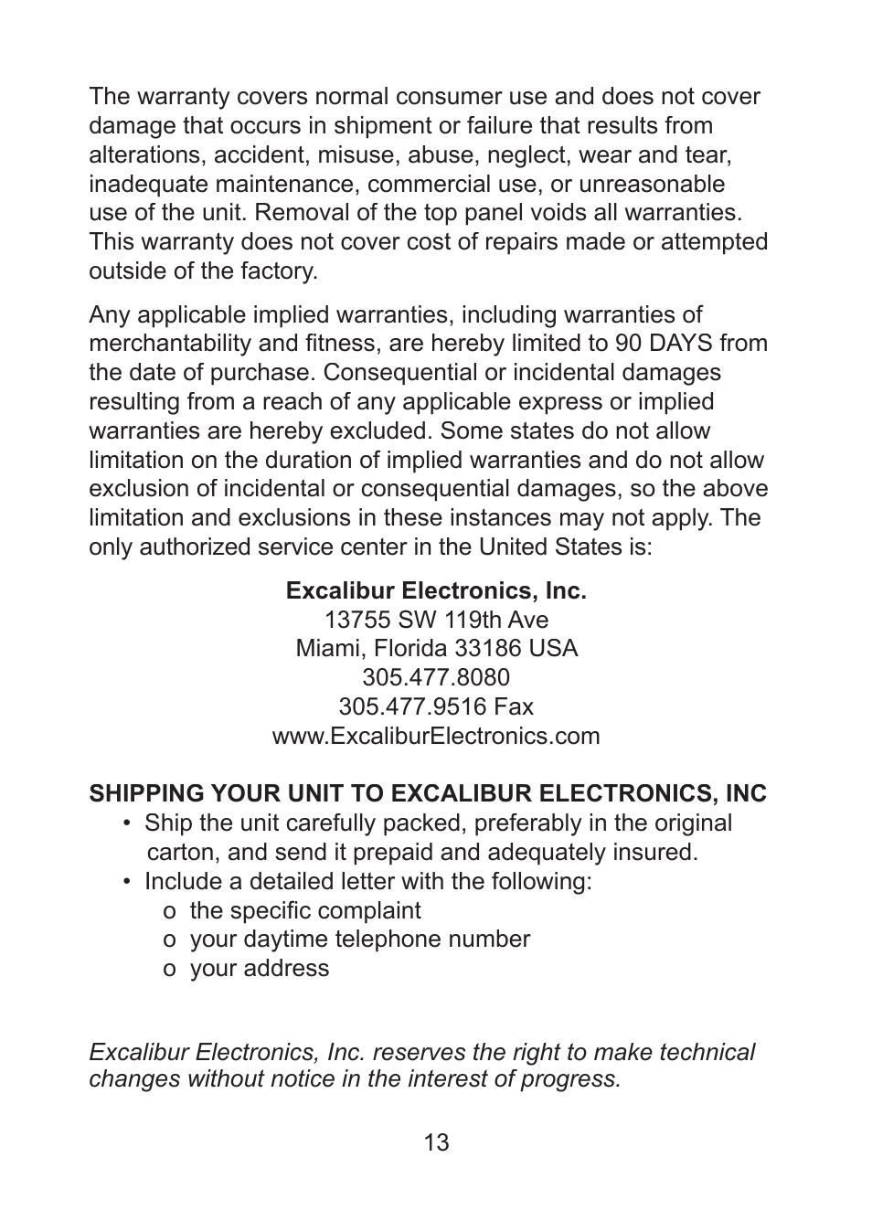 Excalibur electronic Trivia Pro 330 User Manual | Page 13 / 14