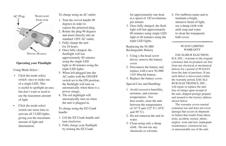 Excalibur electronic H631 User Manual | Page 2 / 3