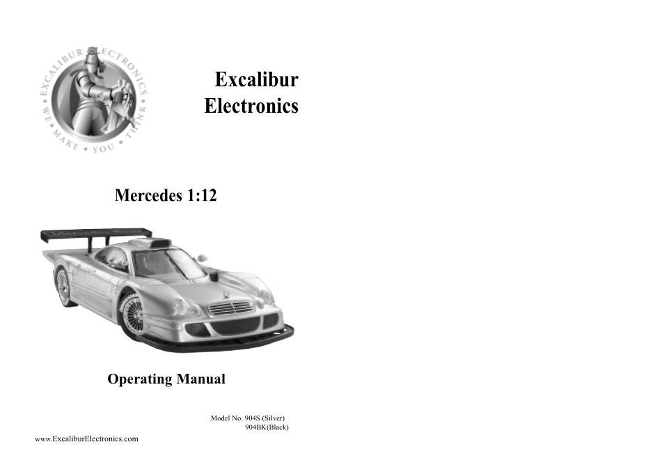 Excalibur electronic 904BK (Black) User Manual | 7 pages