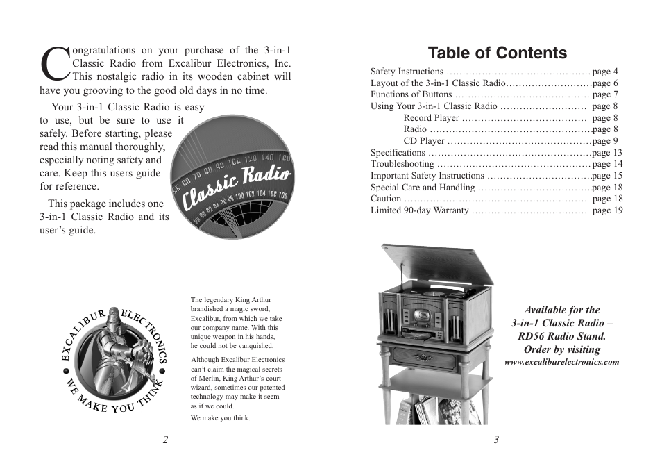 Excalibur electronic RD54 User Manual | Page 2 / 11