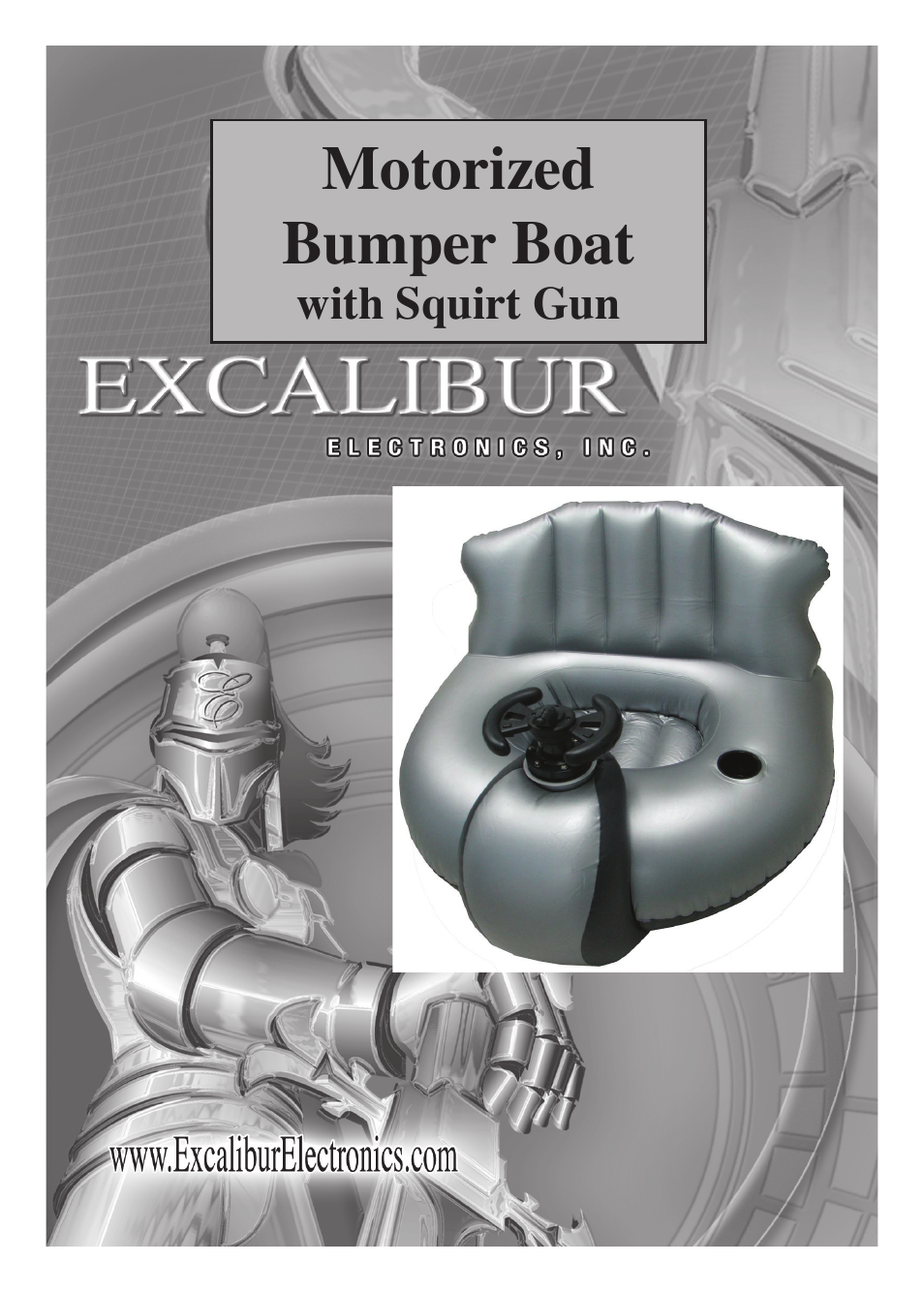 Excalibur electronic Motorized Bumper Boat with Squirt Gun PR11BK-2 User Manual | 8 pages