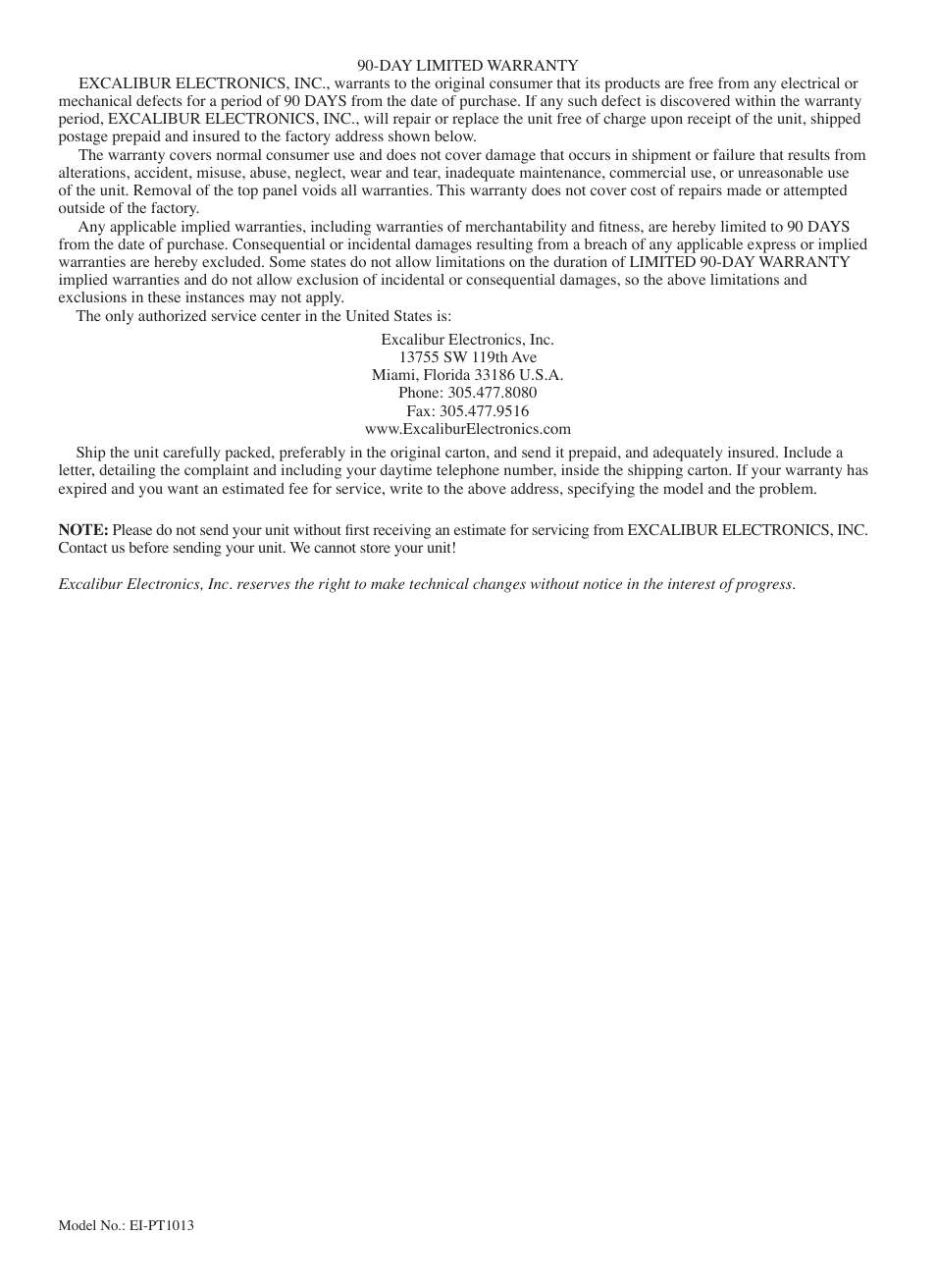 Excalibur electronic Do It Yourself Workbench EI-PT1013 User Manual | Page 2 / 2