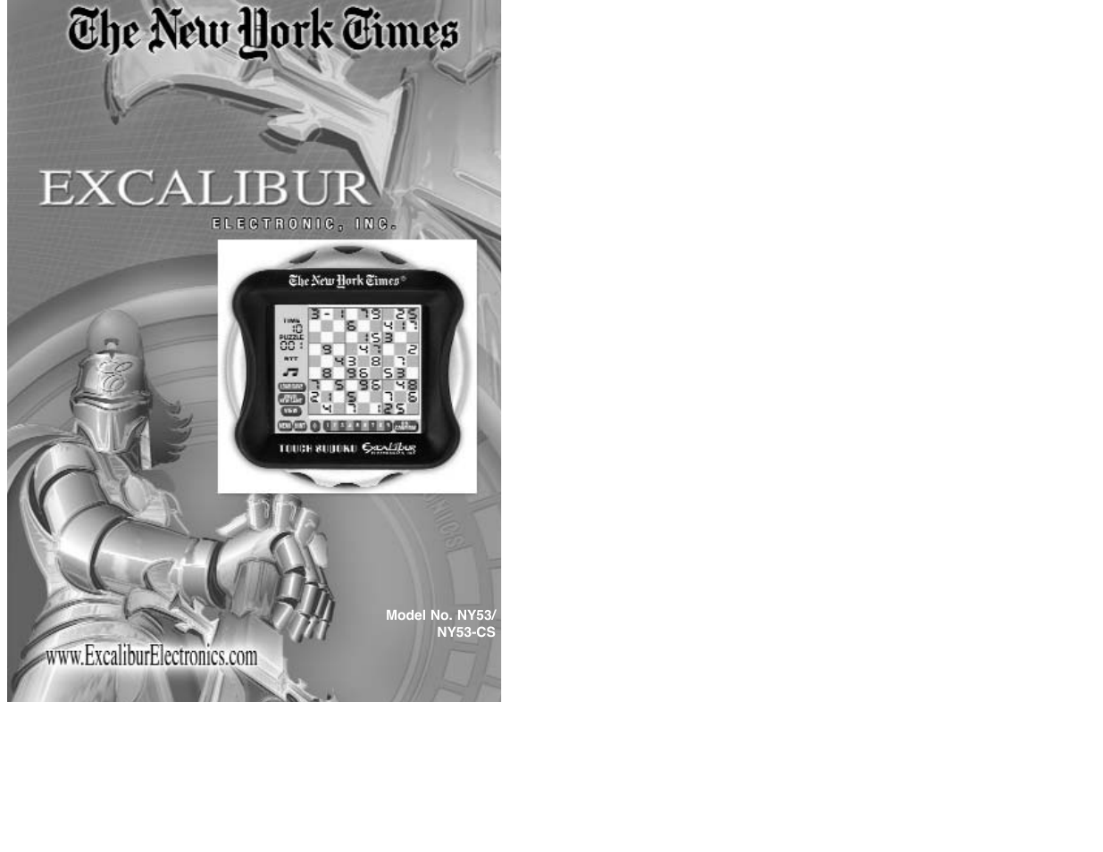 Excalibur electronic NY53-CS User Manual | 7 pages