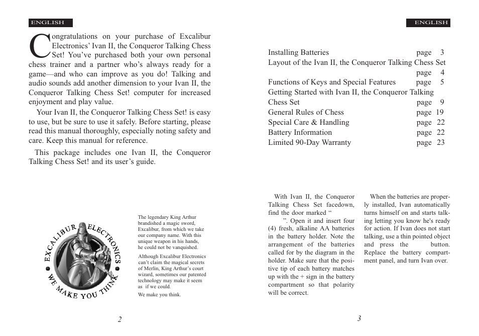 Excalibur electronic Ivan II User Manual | Page 2 / 25