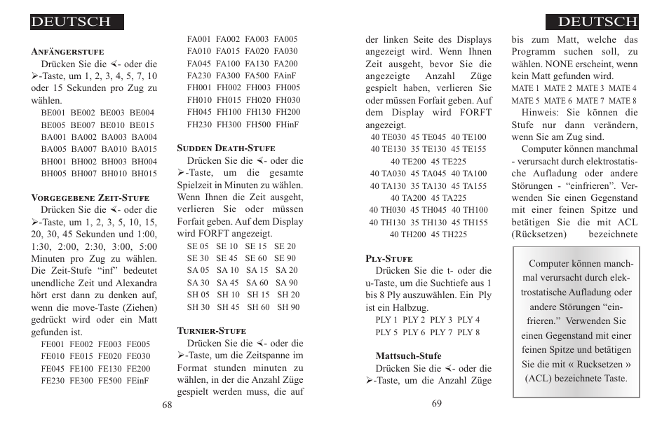 Deutsch | Excalibur electronic ALEXANDRA THE GREAT 908-EFG User Manual | Page 35 / 43