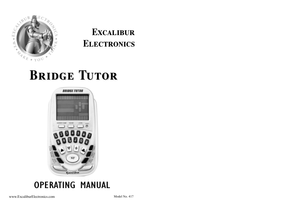 Excalibur electronic 417 User Manual | 7 pages