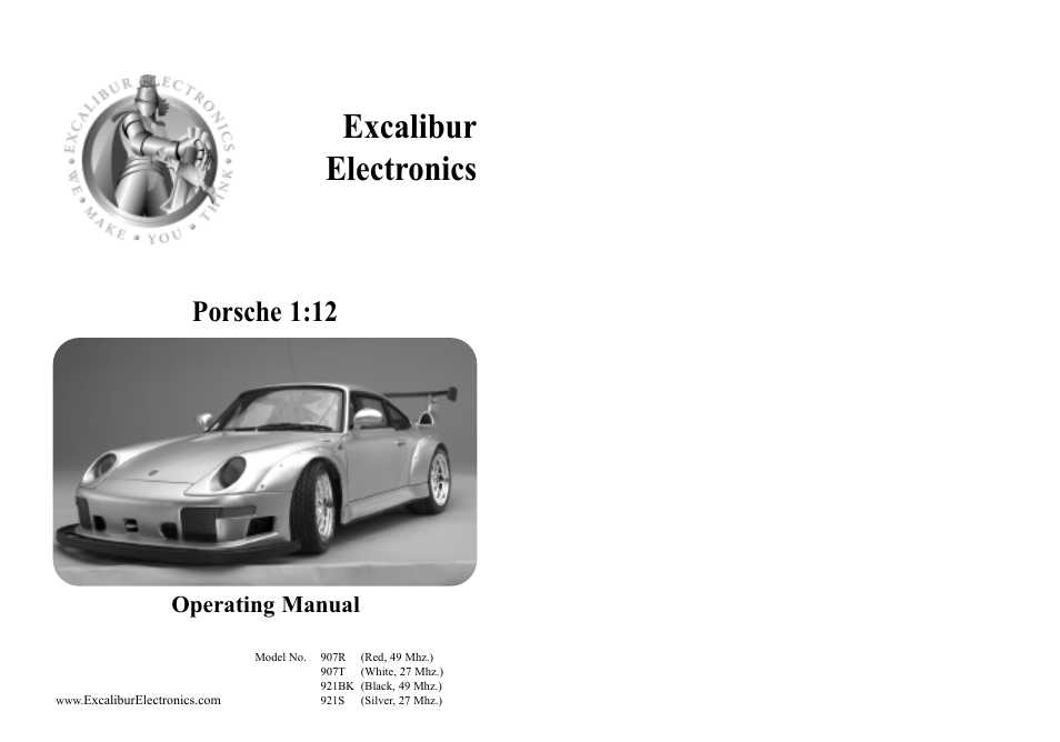 Excalibur electronic 921S User Manual | 7 pages