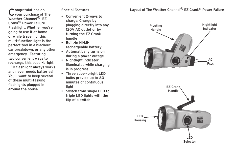 Excalibur electronic EZ Crank Radio Extreme H632S-WC User Manual | Page 2 / 5