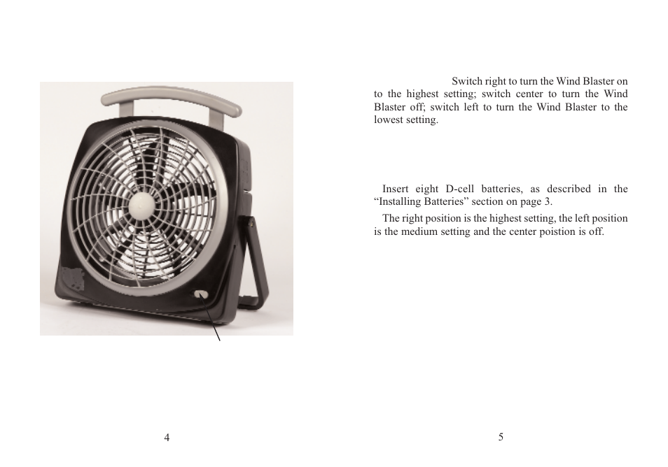 How to use, Layout of the wind blaster functions of switch | Excalibur electronic FN10-BB User Manual | Page 3 / 5