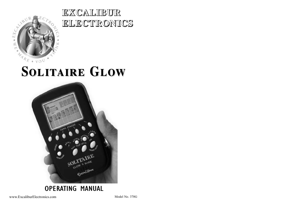 Excalibur electronic 370G User Manual | 5 pages