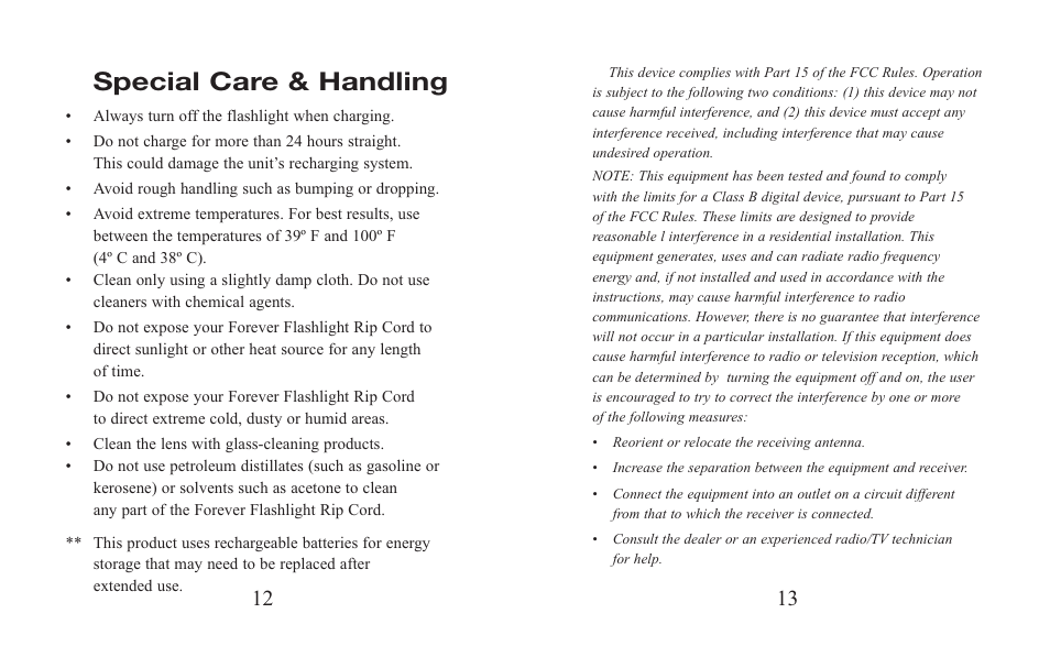 Special care & handling | Excalibur electronic H630BK User Manual | Page 7 / 9