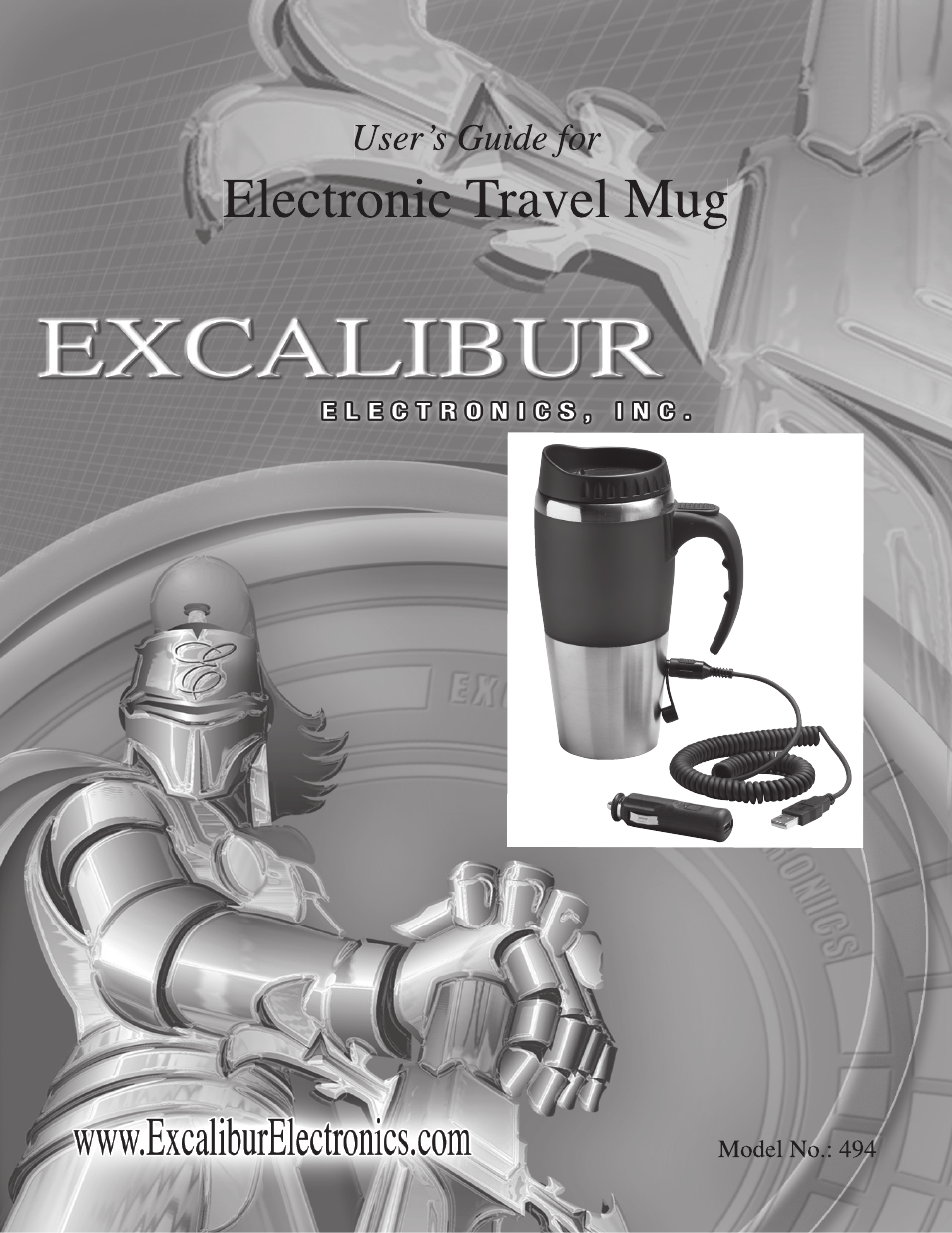 Excalibur electronic Electronic Travel Mug 494 User Manual | 3 pages