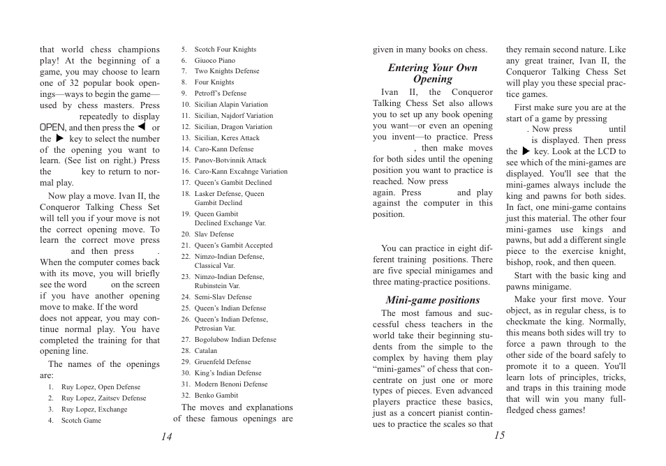 Piece training | Excalibur electronic 712 User Manual | Page 8 / 13