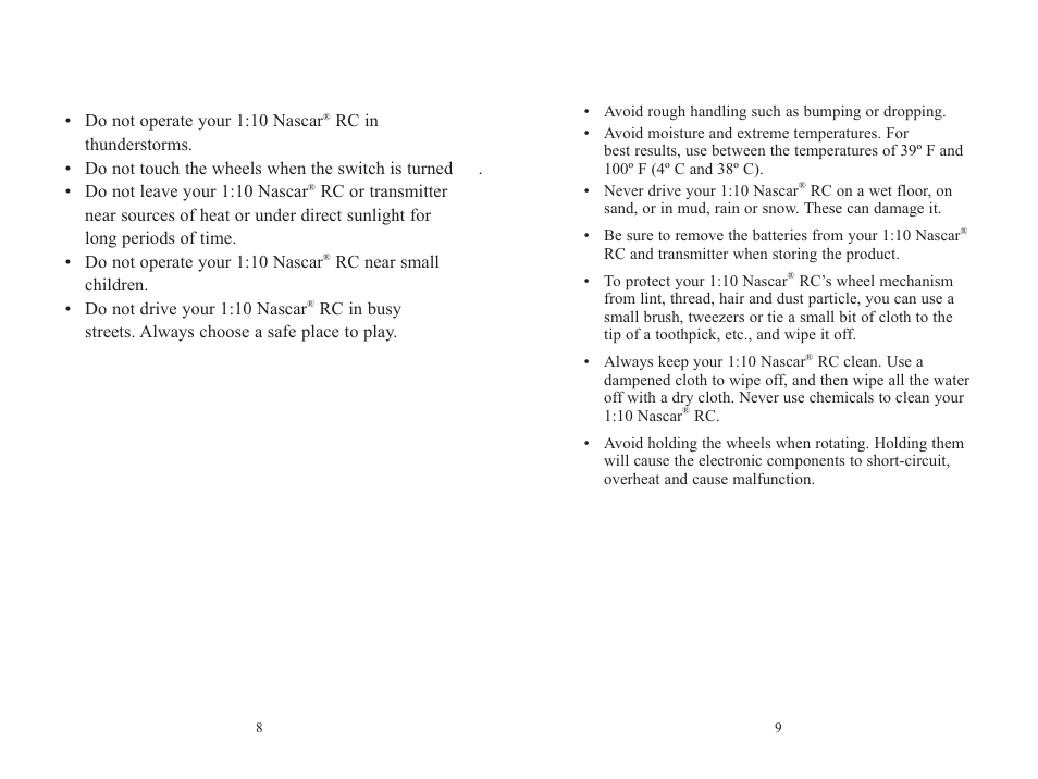 Caution, Special care & handling | Excalibur electronic 9511-99 User Manual | Page 5 / 7