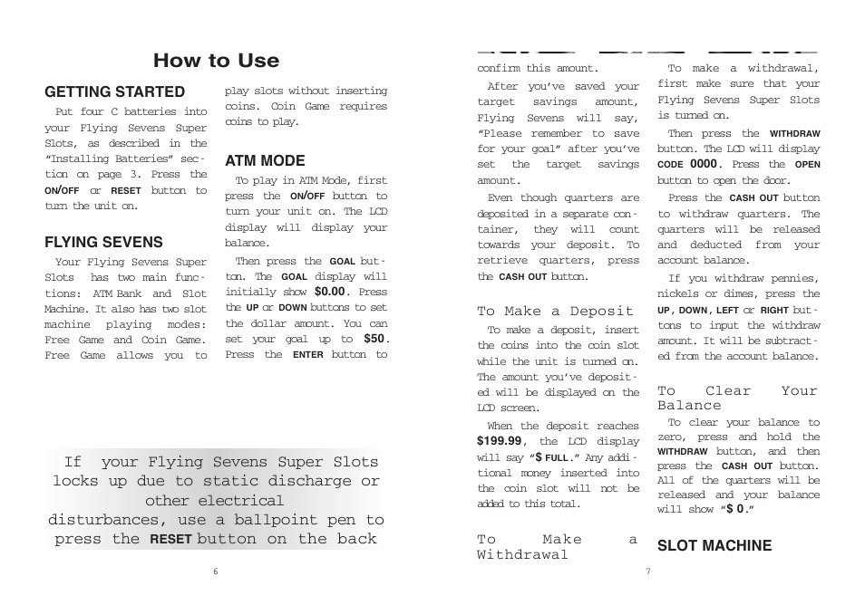 How to use, Button on the back | Excalibur electronic 2070-1 User Manual | Page 4 / 7