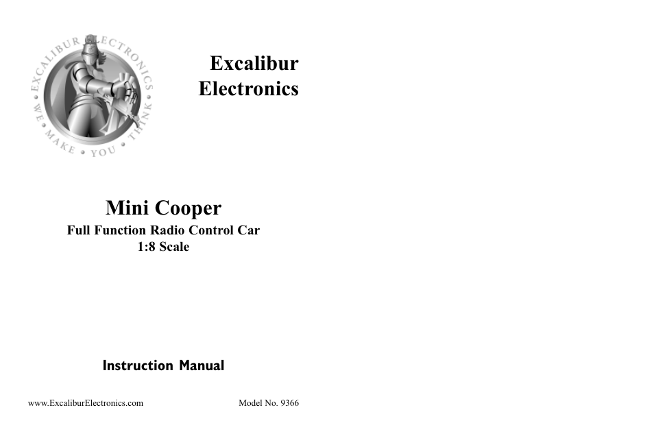 Excalibur electronic 9366 User Manual | 3 pages