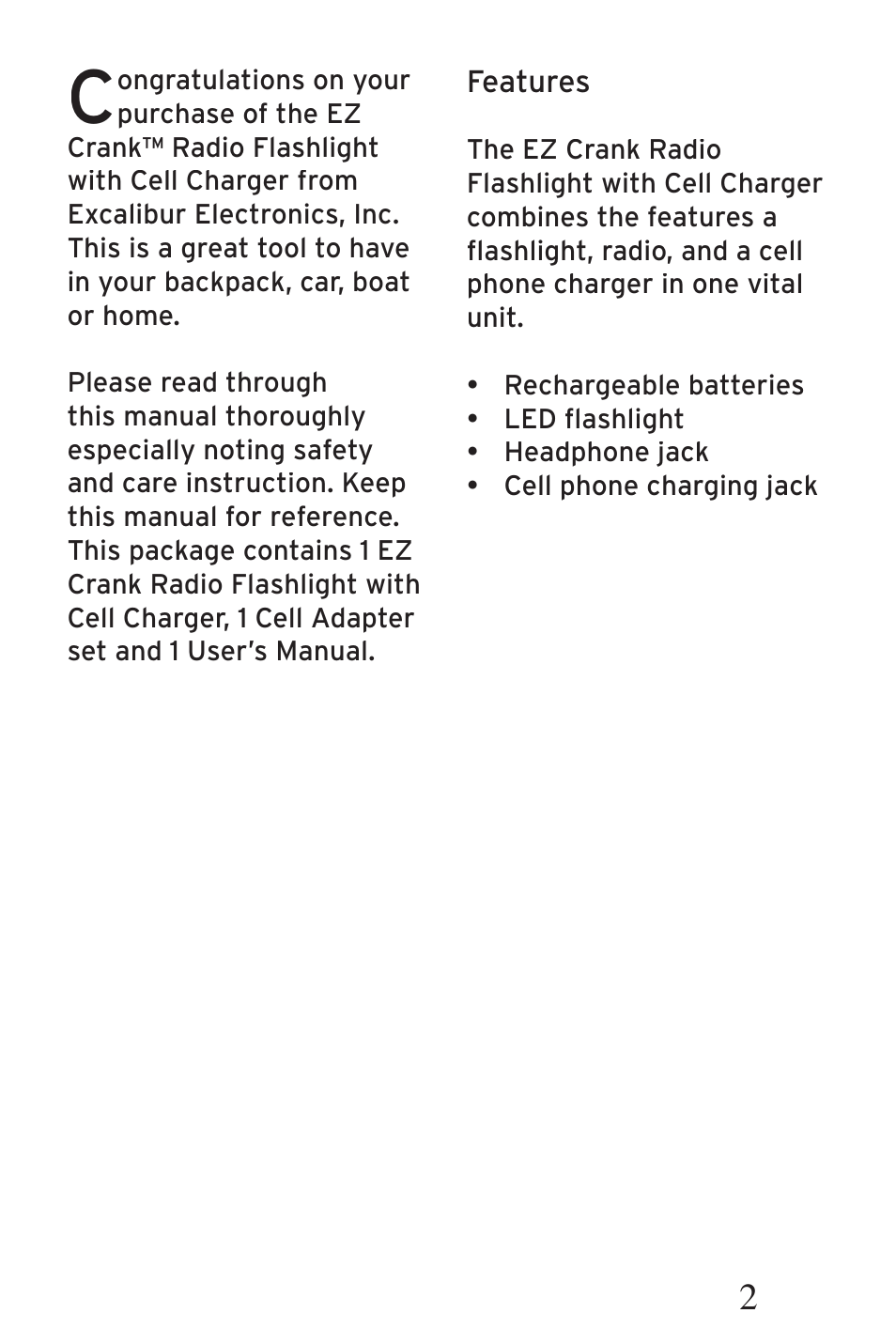 Excalibur electronic H637S User Manual | Page 2 / 8