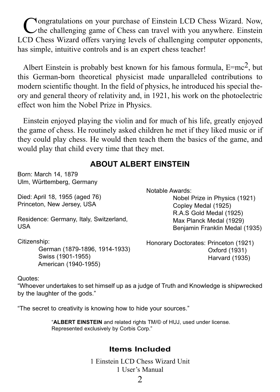 Excalibur electronic E123 User Manual | Page 2 / 12