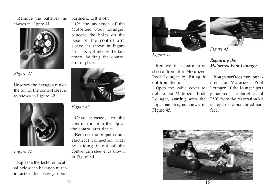 Excalibur electronic Motorized Pool Lounger PR10 User Manual | Page 8 / 13