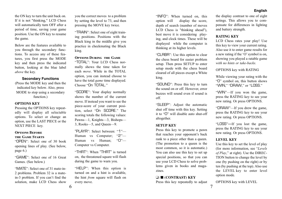 Excalibur electronic LCD CHESS User Manual | Page 4 / 7