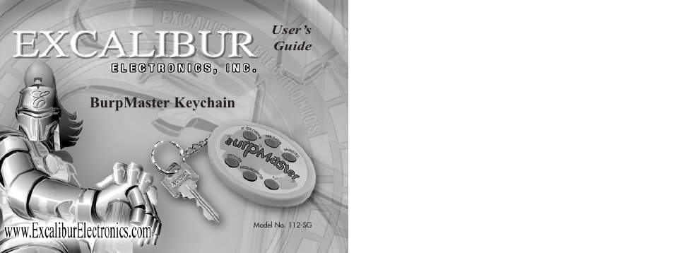 Excalibur electronic BurpMaster Keychain 112-SG User Manual | 5 pages