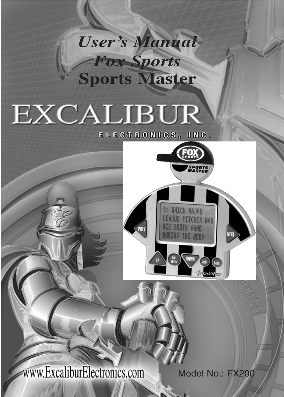 Excalibur electronic FX200 User Manual | 16 pages