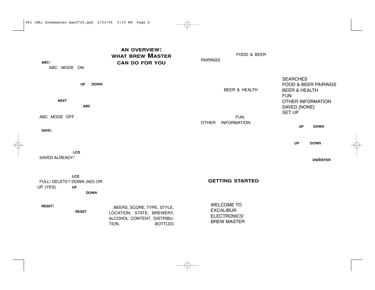 Excalibur electronic Brew Master 463 User Manual | Page 4 / 10