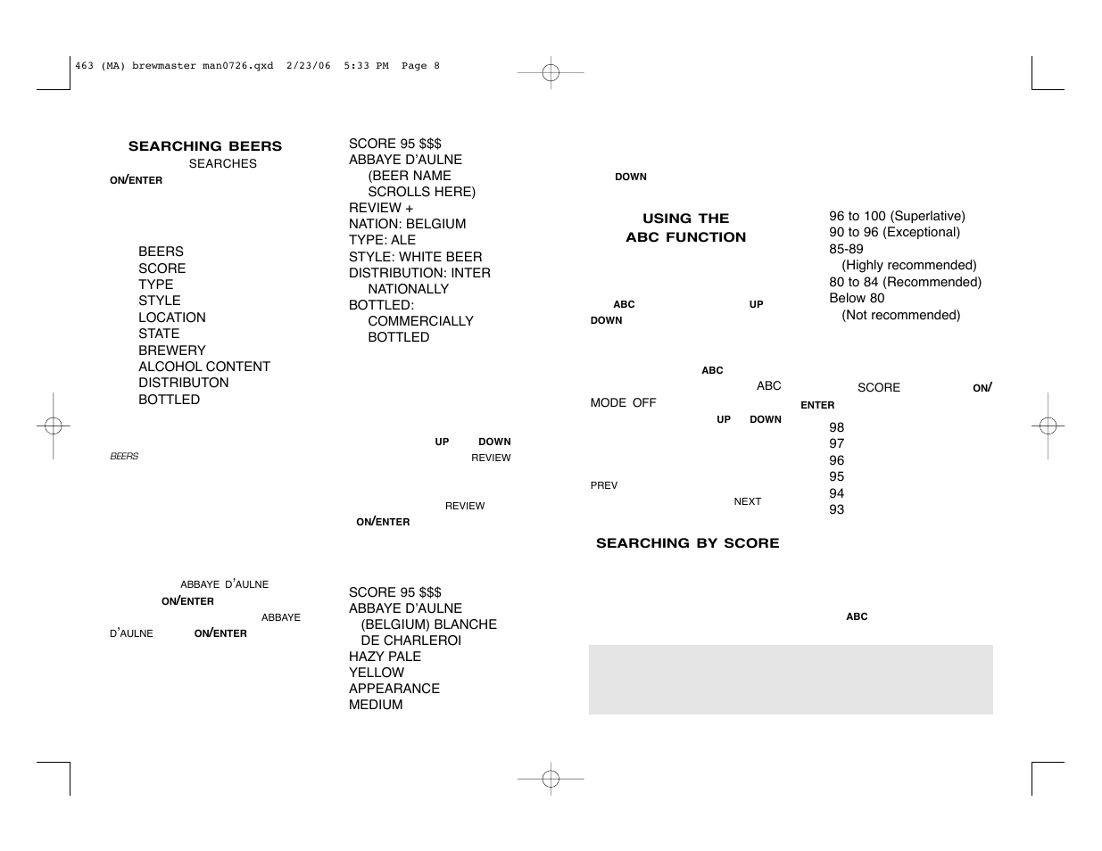 Excalibur electronic Brew Master 463 User Manual | Page 5 / 10