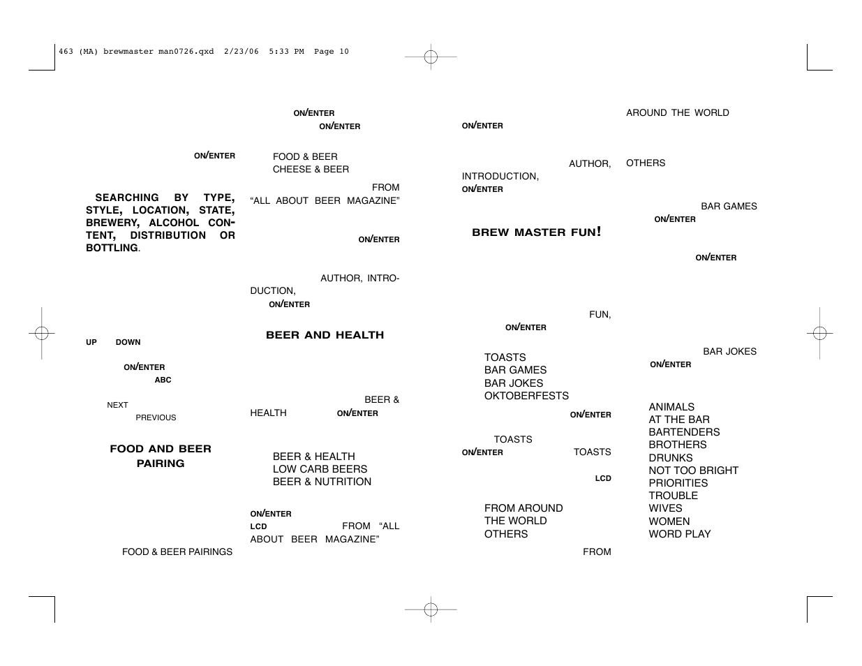 Excalibur electronic Brew Master 463 User Manual | Page 6 / 10