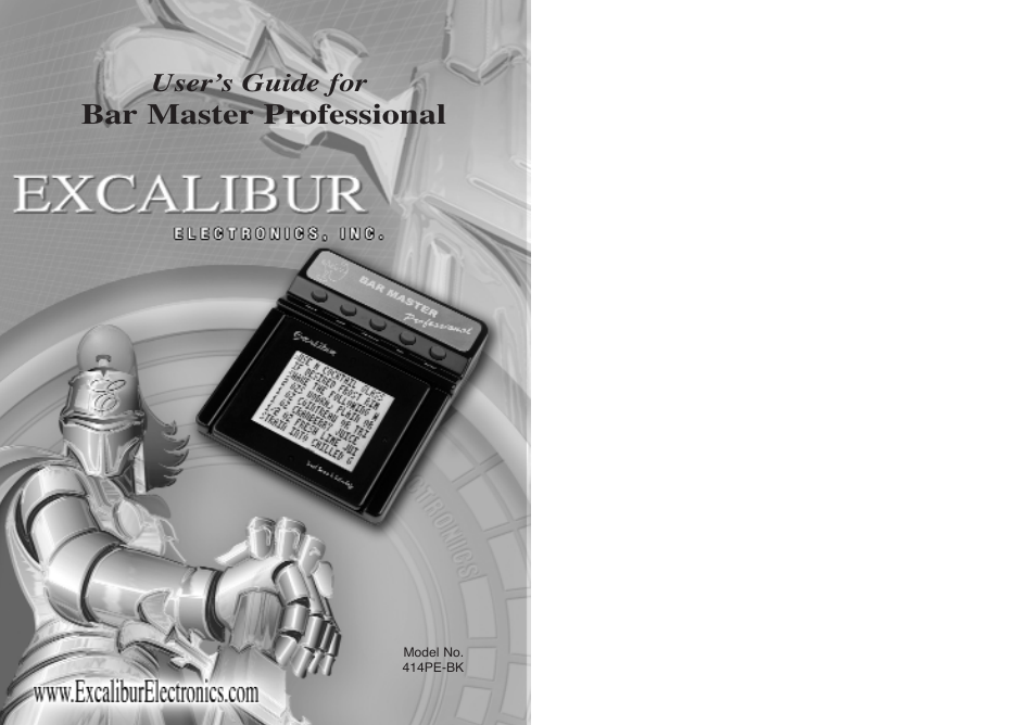 Excalibur electronic 414PE-BK User Manual | 11 pages