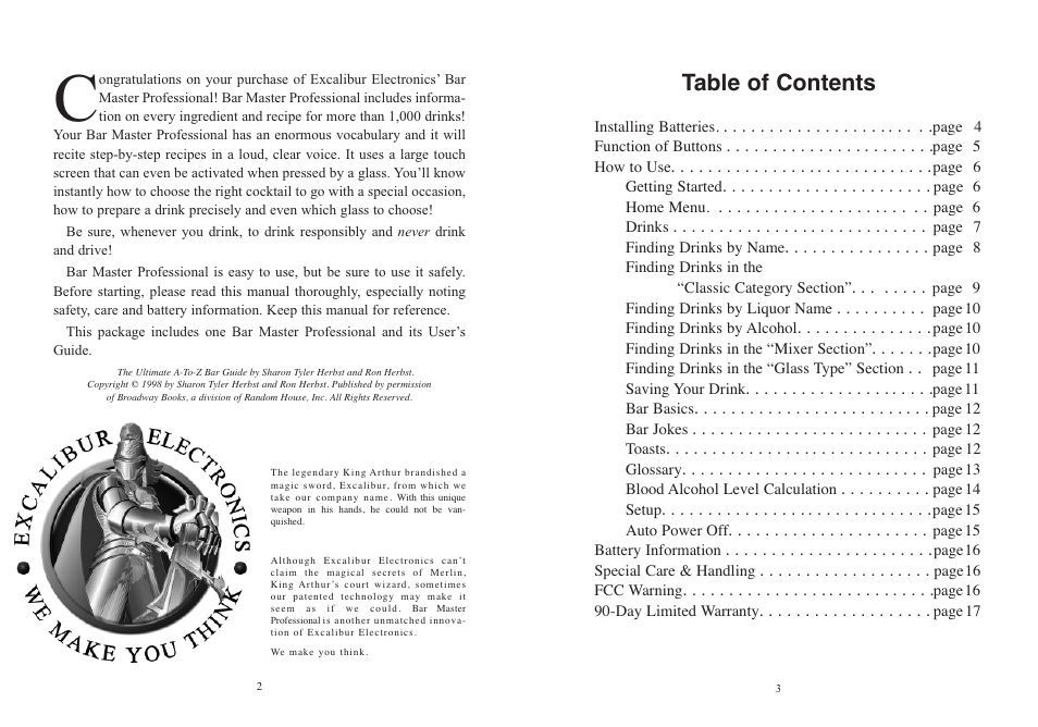 Excalibur electronic 414PE-BK User Manual | Page 2 / 11