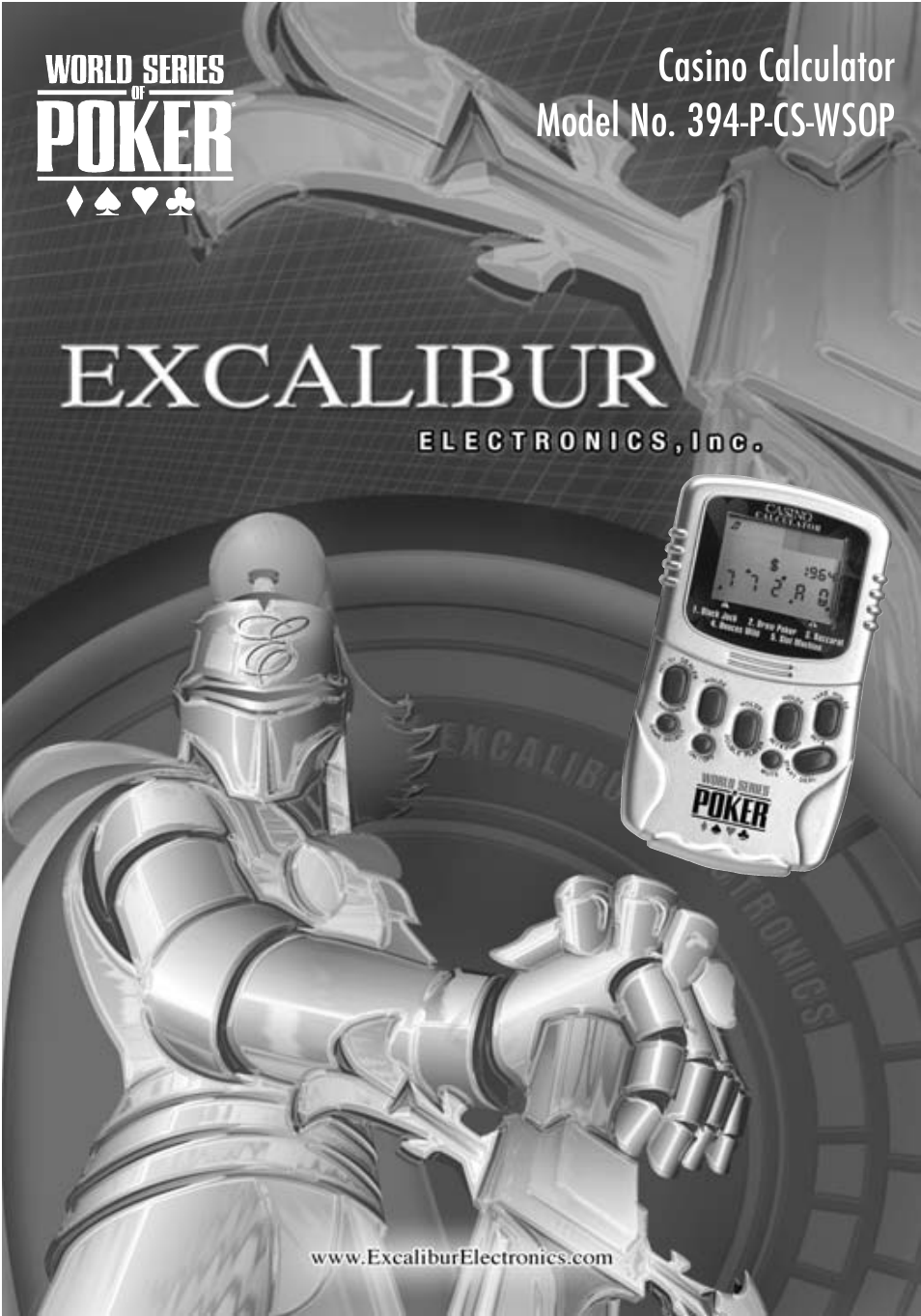 Excalibur electronic 394-P-CS-WSOP User Manual | 15 pages