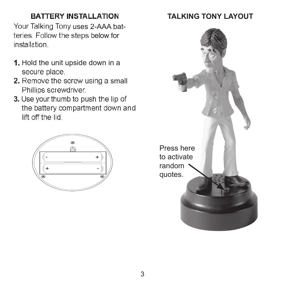 Excalibur electronic Talking Tony II SF20-2 User Manual | Page 3 / 6