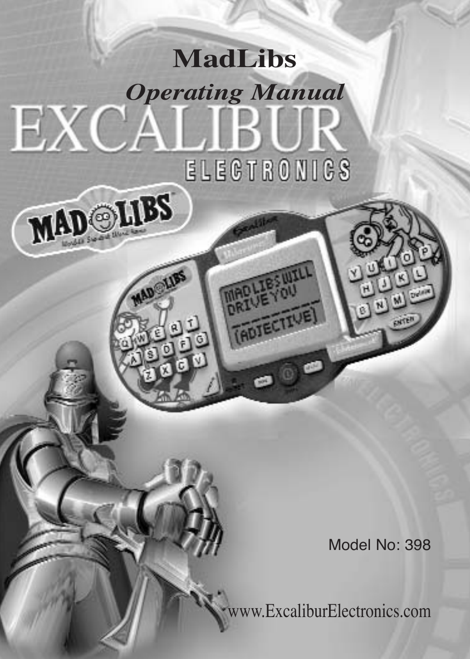 Excalibur electronic MADLIBS 398 User Manual | 7 pages