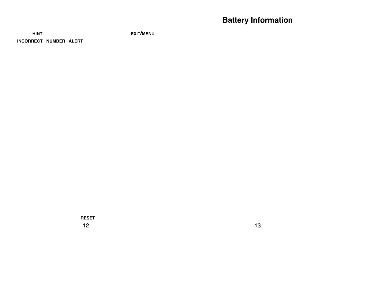 Battery information | Excalibur electronic NY90 User Manual | Page 7 / 9