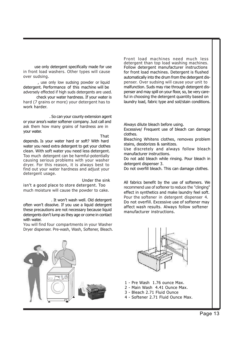 Detergent guide, Page 13 | EdgeStar CENELEC CW1200 User Manual | Page 13 / 24