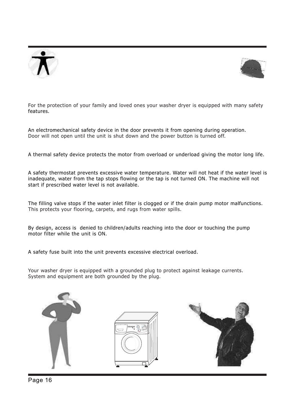 Safety features we care for you, Page 16 | EdgeStar CENELEC CW1200 User Manual | Page 16 / 24