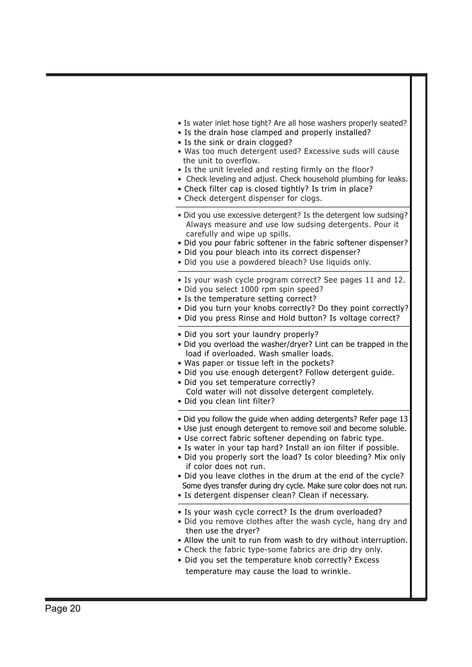 Troubleshooting guide | EdgeStar CENELEC CW1200 User Manual | Page 20 / 24