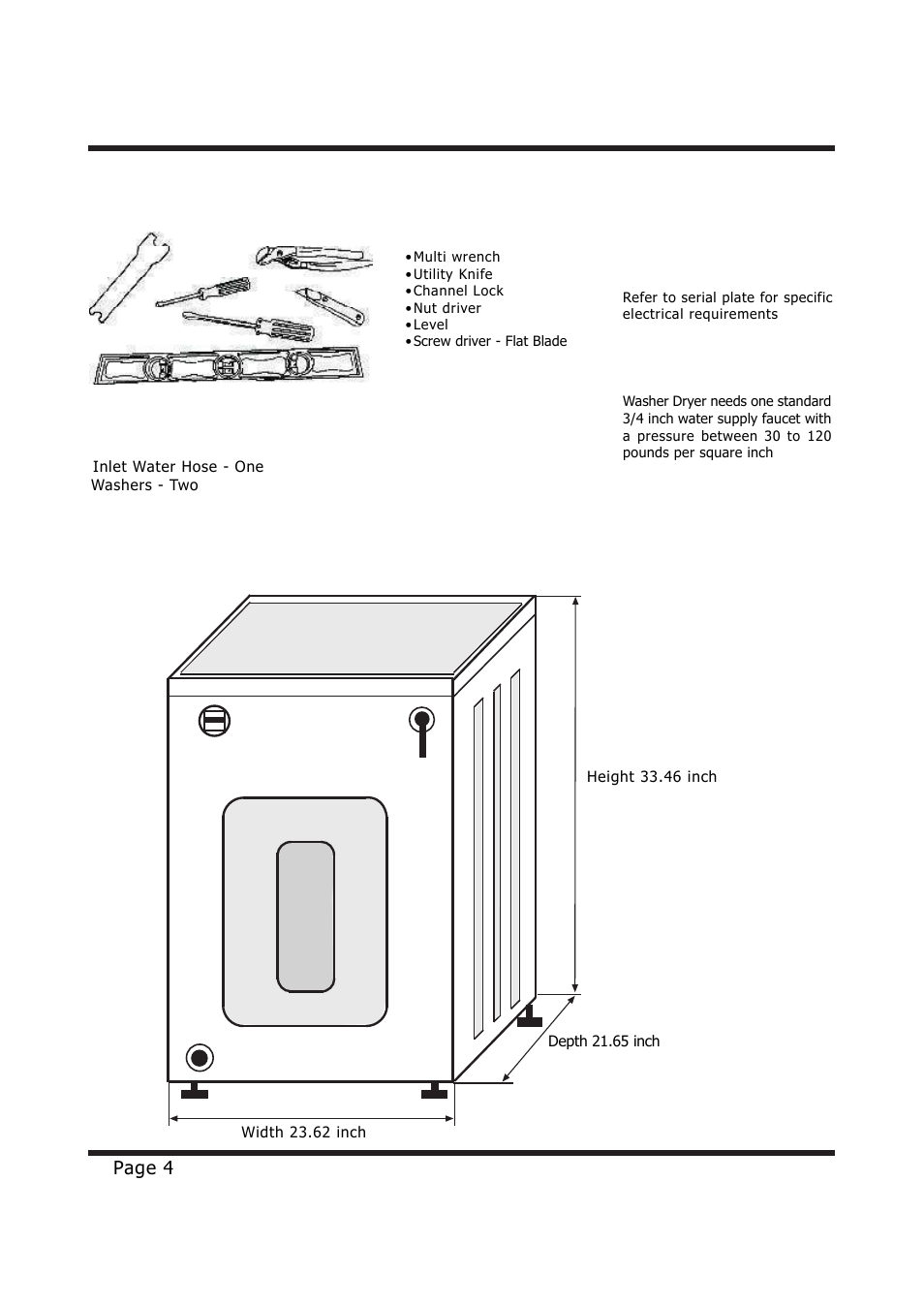 Installation sheet | EdgeStar CENELEC CW1200 User Manual | Page 4 / 24