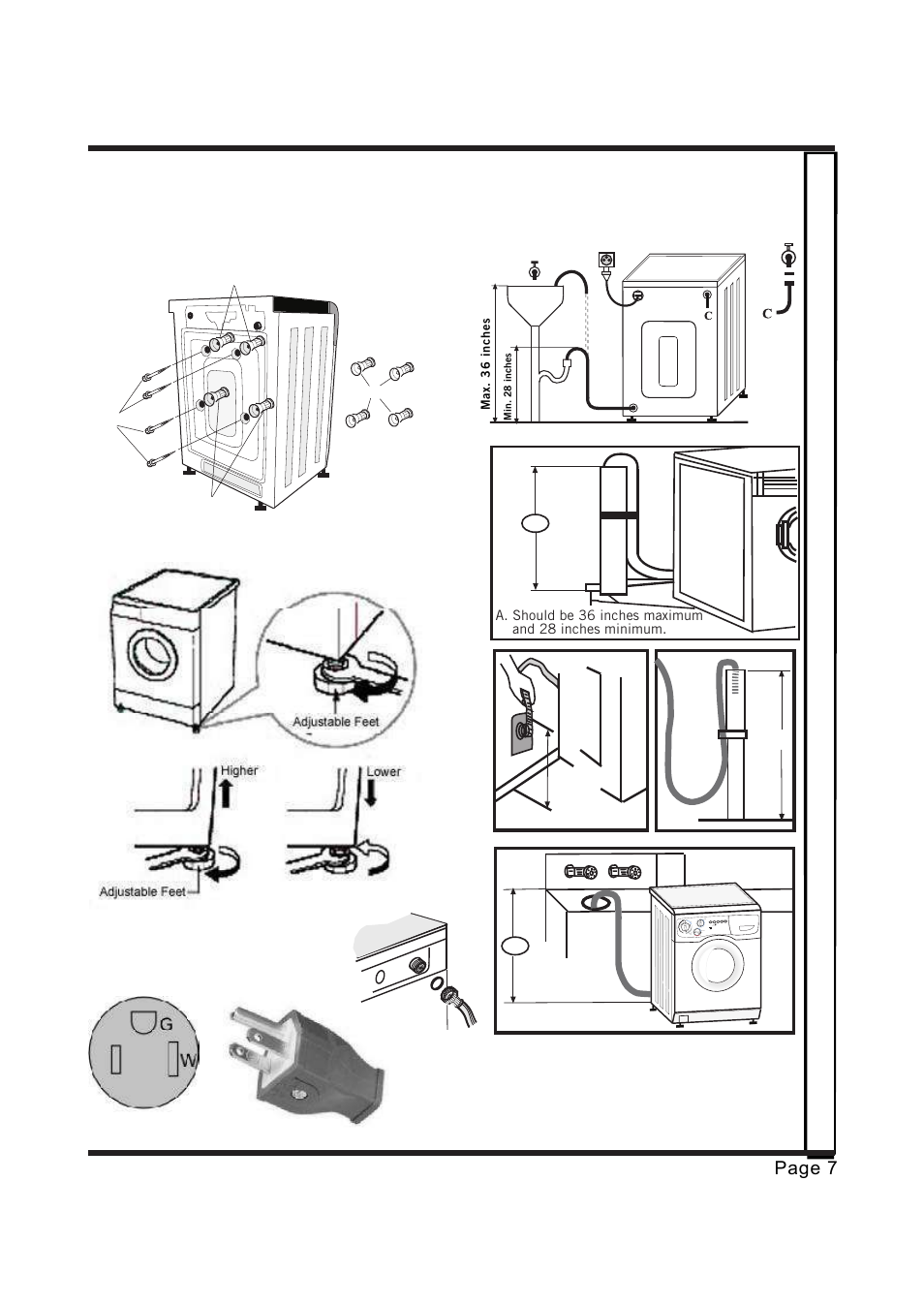 Installation sheet, Page 7, Installation sheet a | EdgeStar CENELEC CW1200 User Manual | Page 7 / 24