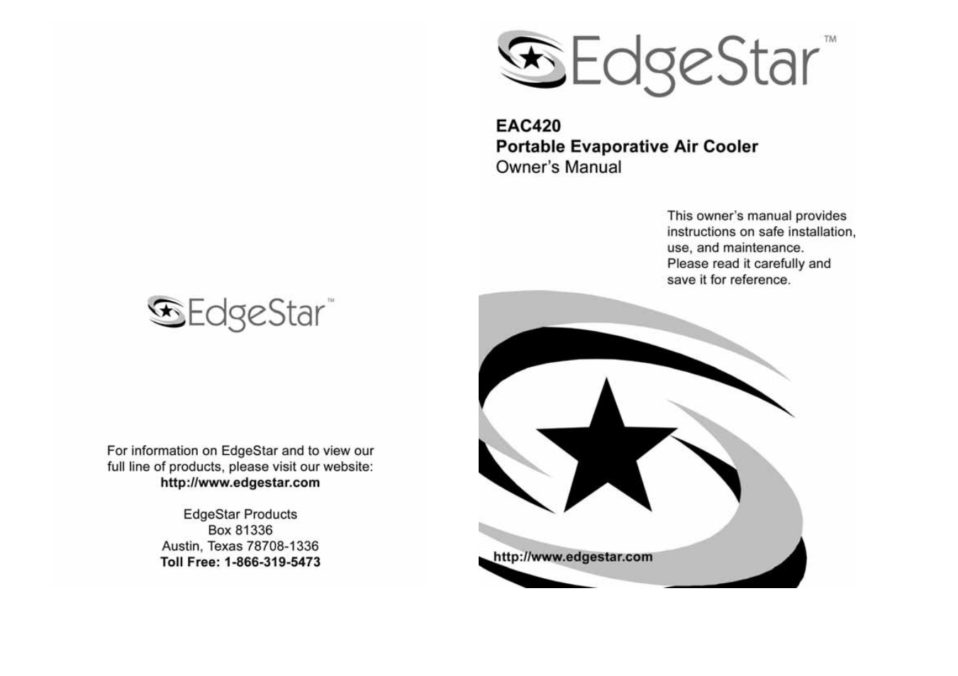 EdgeStar EAC420 User Manual | 5 pages