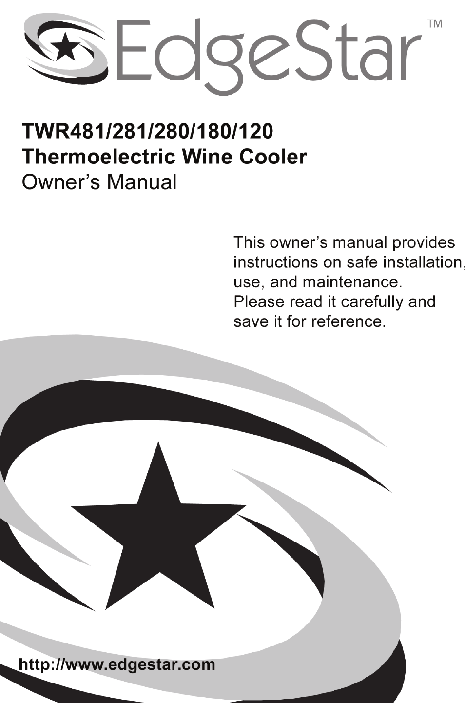 EdgeStar TWR481 User Manual | 13 pages