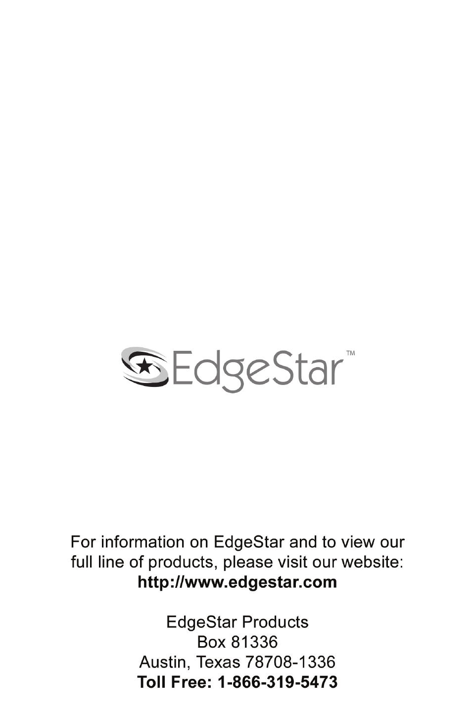 EdgeStar TWR481 User Manual | Page 13 / 13