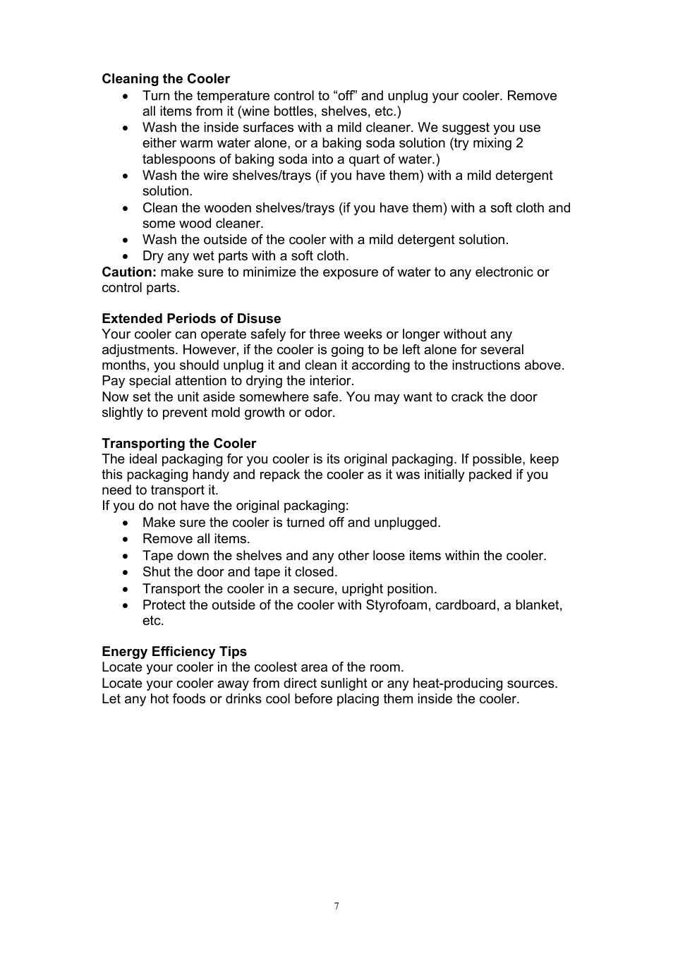 EdgeStar TWR481 User Manual | Page 8 / 13