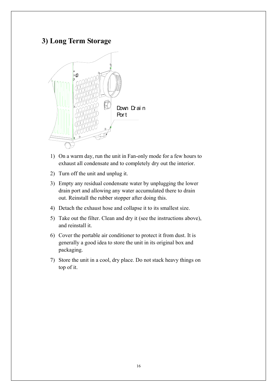 3) long term storage | EdgeStar AP310SS User Manual | Page 17 / 23